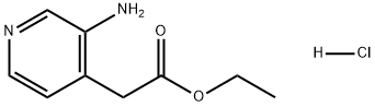 4-Pyridineacetic acid, 3-amino-, ethyl ester, hydrochloride (1:1) Structure