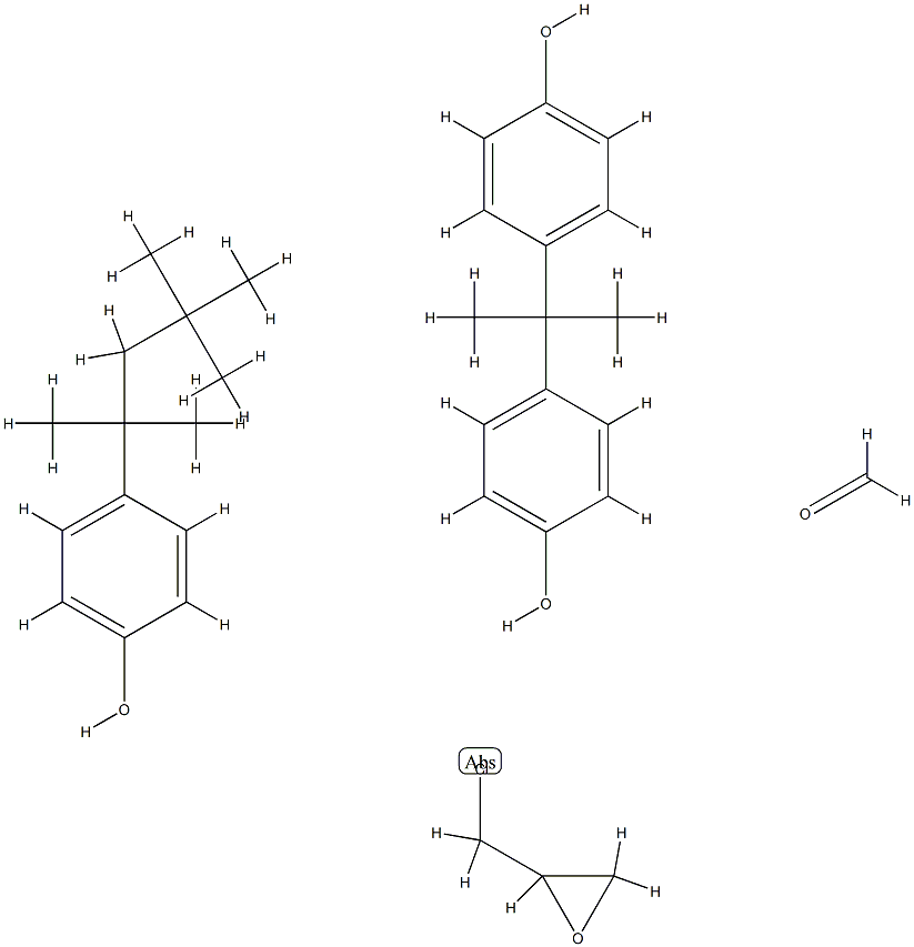 Formaldehyde, polymer with (chloromethyl)oxirane, 4,4'-(1-methylethylidene)bis[phenol] and 4-(1,1,3,3-tetramethylbutyl)phenol Structure