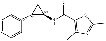 5-Oxazolecarboxamide,2,4-dimethyl-N-[(1R,2S)-2-phenylcyclopropyl]-,rel- 구조식 이미지