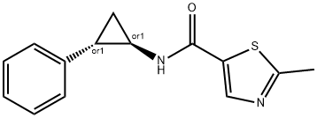 5-Thiazolecarboxamide,2-methyl-N-[(1R,2S)-2-phenylcyclopropyl]-,rel-(9CI) 구조식 이미지