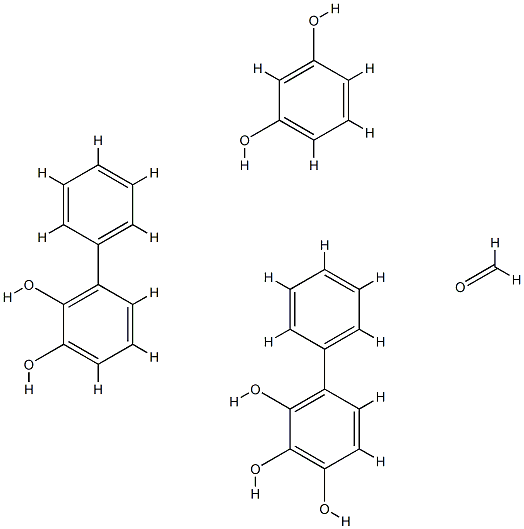 Formaldehyde, polymer with 1,3-benzenediol, 1,1-biphenyl-ar,ar-diol and 1,1-biphenyltriol Structure