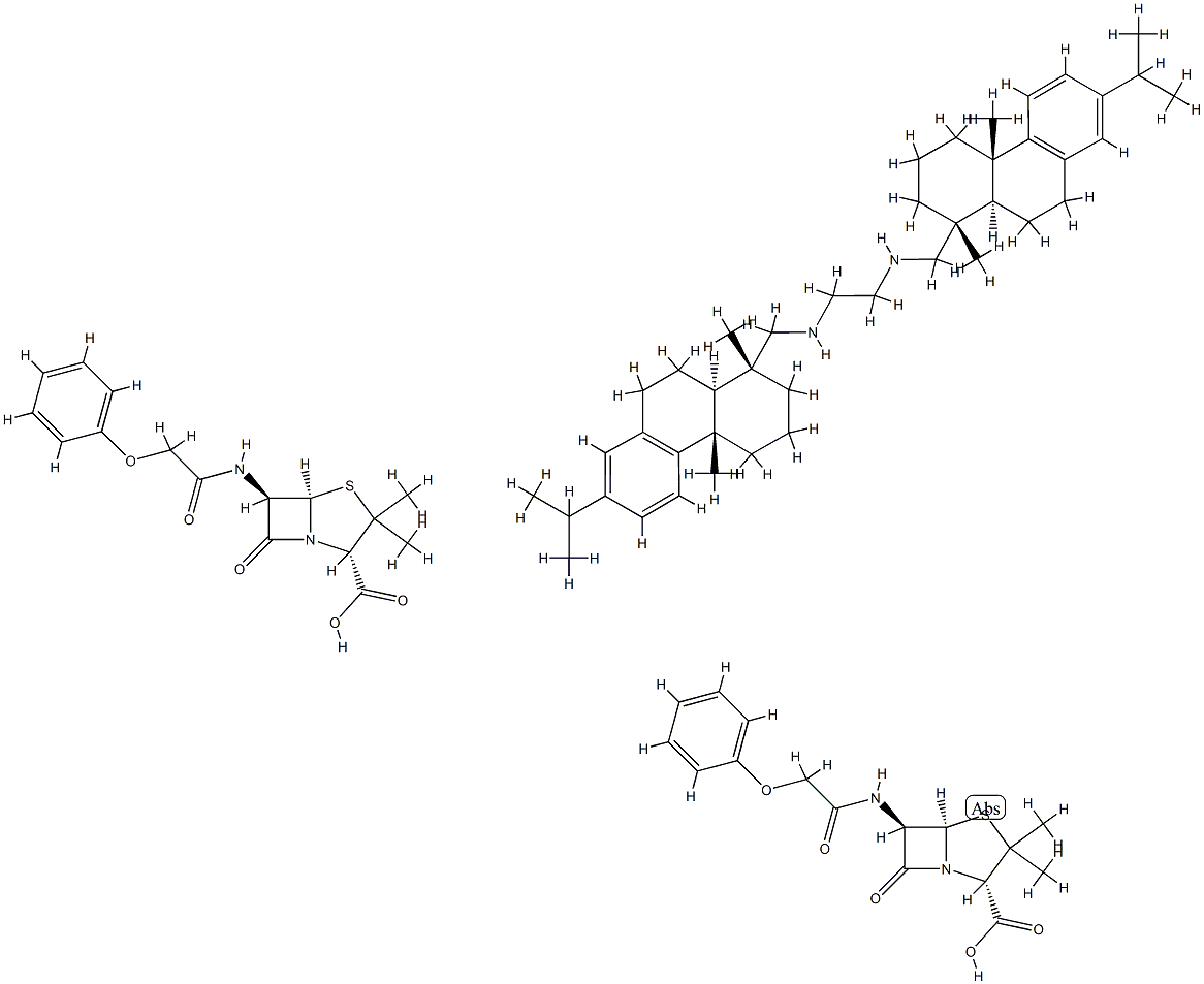 penicillin V hydrabamine 구조식 이미지