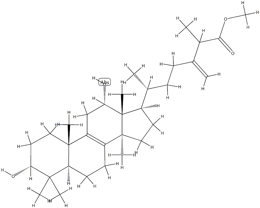 3α,12α-디하이드록시-24-메틸렌라노스트-8-엔-26-오산메틸에스테르 구조식 이미지