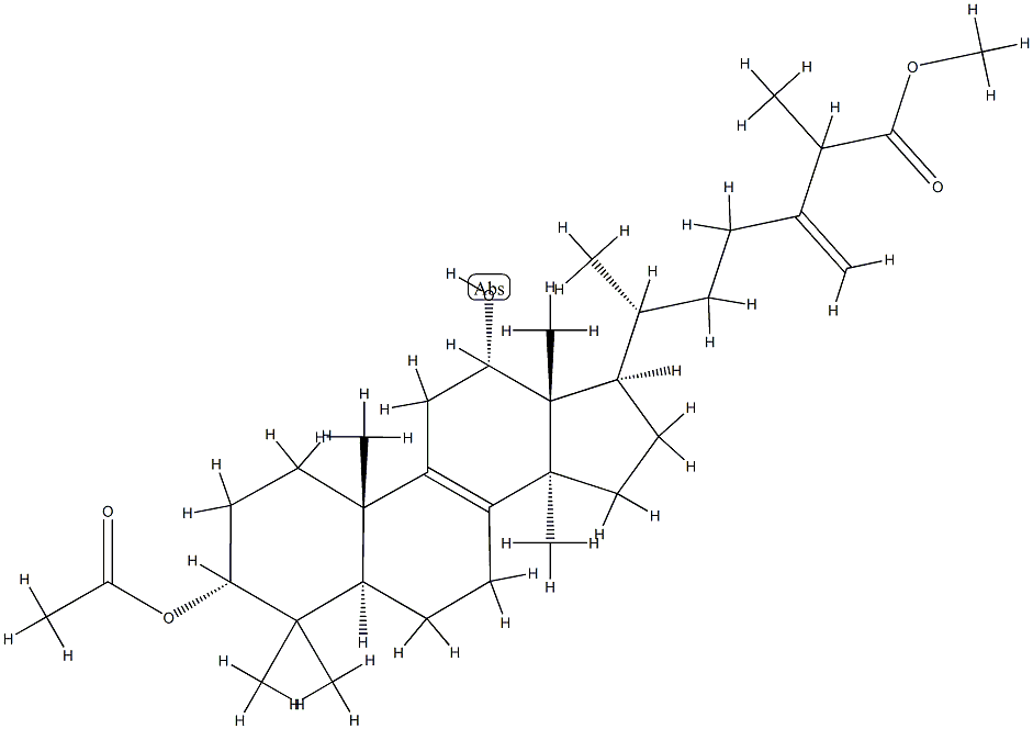 3α-Acetyloxy-12α-hydroxy-24-methylenelanost-8-en-26-oic acid methyl ester 구조식 이미지
