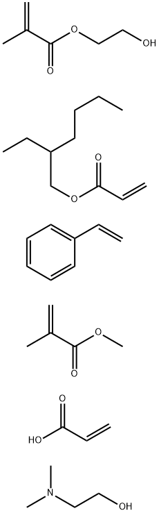 2-프로펜산,2-메틸-,2-히드록시에틸에스테르,에테닐벤젠중합체,2-에틸헥실2-프로페노에이트,메틸2-메틸-2-프로페노에이트및2-프로펜산,compd.2-(디메틸아미노)에탄올사용 구조식 이미지