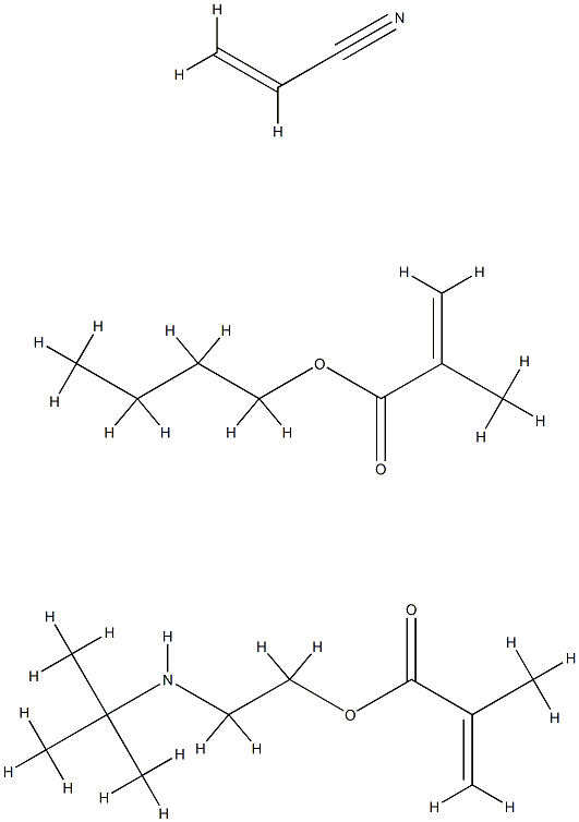 butyl 2-methylprop-2-enoate, prop-2-enenitrile, 2-(tert-butylamino)eth yl 2-methylprop-2-enoate Structure