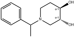 3,4-Piperidinediol, 1-(1-phenylethyl)-, (3R,4R)-rel- (9CI) Structure
