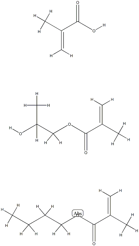 Butyl methacrylate, hydroxypropyl methacrylate, methacrylic acid polym er 구조식 이미지