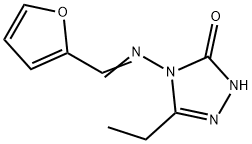 3H-1,2,4-Triazol-3-one,5-ethyl-4-[(2-furanylmethylene)amino]-2,4-dihydro-(9CI) Structure