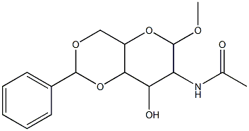 α-D-Glucopyranoside, Methyl 2-(acetylaMino)-2-deoxy-4,6-O-(phenylMethylene)- Structure