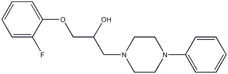 α-[(2-Fluorophenoxy)methyl]-4-phenyl-1-piperazineethanol Structure