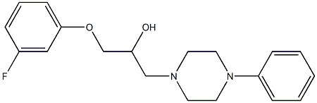 α-[(3-Fluorophenoxy)methyl]-4-phenyl-1-piperazineethanol 구조식 이미지