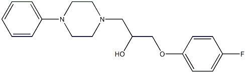 α-[(4-Fluorophenoxy)methyl]-4-phenyl-1-piperazineethanol 구조식 이미지
