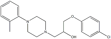 α-[(4-Chlorophenoxy)methyl]-4-(o-tolyl)-1-piperazineethanol 구조식 이미지