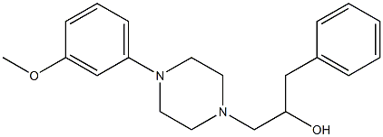α-Benzyl-4-(3-methoxyphenyl)-1-piperazineethanol 구조식 이미지