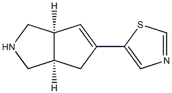 Cyclopenta[c]pyrrole, 1,2,3,3a,4,6a-hexahydro-5-(5-thiazolyl)-, (3aR,6aS)-rel- (9CI) 구조식 이미지