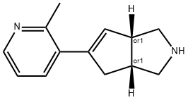 Cyclopenta[c]pyrrole, 1,2,3,3a,4,6a-hexahydro-5-(2-methyl-3-pyridinyl)-, (3aR,6aS)-rel- (9CI) 구조식 이미지