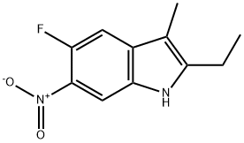 1H-Indole,2-ethyl-5-fluoro-3-methyl-6-nitro-(9CI) 구조식 이미지