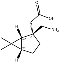Bicyclo[3.1.0]hexane-2-acetic acid, 2-(aminomethyl)-6,6-dimethyl-, (1R,2R,5S)-rel- (9CI) 구조식 이미지