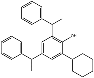 2-Cyclohexyl-4,6-di(α-methylbenzyl)phenol Structure