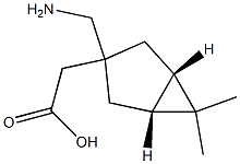 Bicyclo[3.1.0]hexane-3-acetic acid, 3-(aminomethyl)-6,6-dimethyl-, (1R,5S)-rel- (9CI) Structure