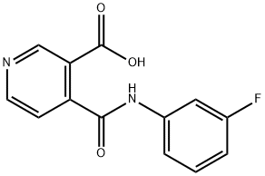 3-Pyridinecarboxylicacid,4-[[(3-fluorophenyl)amino]carbonyl]-(9CI) Structure