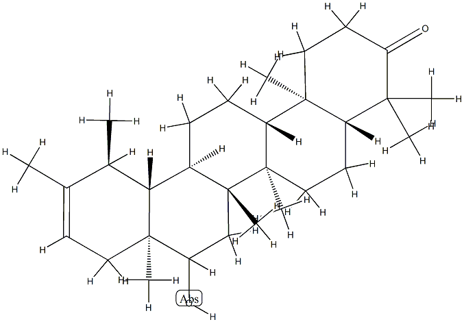 (18α,19α)-16-Hydroxyurs-20-en-3-one 구조식 이미지