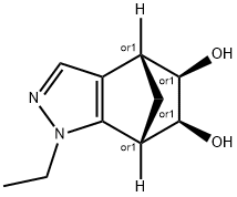 4,7-Methano-1H-indazole-5,6-diol,1-ethyl-4,5,6,7-tetrahydro-,(4R,5R,6S,7S)-rel-(9CI) Structure