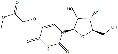 Uridine-5-oxyacetic acid methyl ester 구조식 이미지