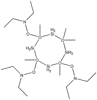 N,N',N''-[(2,4,6,8,8-pentamethylcyclotetrasiloxane-2,4,6-triyl) tris(oxy)]tris[N-ethyl-Ethanamine Structure