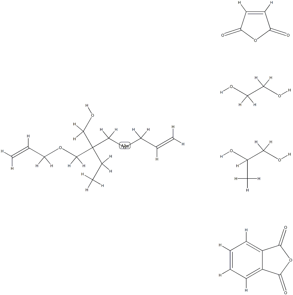 Ethylene glycol,1,2-propanediol,trimethylolpropane diallyl ether,maleic anhydride,phthalic anhydride polymer Structure