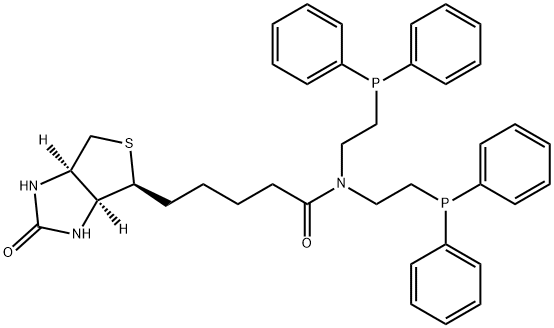 1H-Thieno[3,4-d)imidazole-4-pentanamide, N, N-bis[2-(diphenylphosphino )ethyl]hexahydro-2-oxo-, (3a.alpha., 4.beta.,6a.alpha.)- Structure