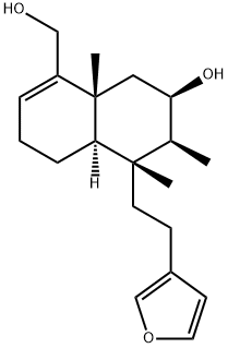 (4aR)-5β-[2-(3-Furyl)ethyl]-3,4,4aβ,5,6,7,8,8aα-octahydro-7α-hydroxy-5,6α,8aα-trimethyl-1-naphthalenemethanol 구조식 이미지