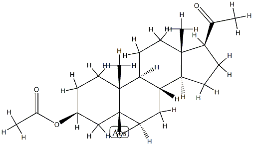 5β,6β-Epoxy-20-oxopregnane-3β-ol acetate 구조식 이미지