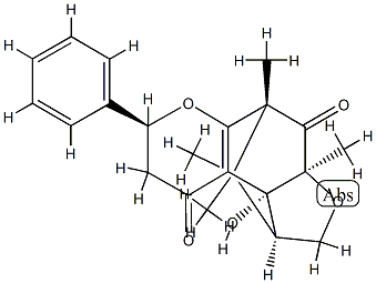 (1S)-1,3,3aα,4,5,7,8,9b-Octahydro-9bα-hydroxy-1,4,4,5-tetramethyl-7α-phenyl-1β,5β-methano-9H-furo[3,4-f][1]benzopyran-9,10-dione 구조식 이미지