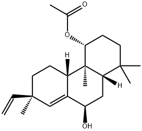 (4R)-7α-Ethenyl-1,2,3,4,4a,4bα,5,6,7,9,10,10aα-dodecahydro-1,1,4aβ,7-tetramethyl-4β,9α-phenanthrenediol 4-acetate 구조식 이미지