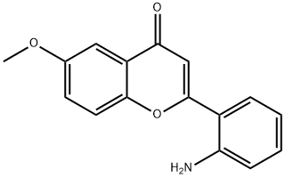 4H-1-Benzopyran-4-one,2-(2-aminophenyl)-6-methoxy-(9CI) 구조식 이미지