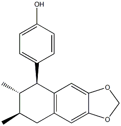 4-[(5S)-5,6,7,8-Tetrahydro-6β,7α-dimethylnaphtho[2,3-d]-1,3-dioxol-5α-yl]phenol Structure