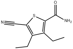 2-Thiophenecarboxamide,5-cyano-3,4-diethyl-(9CI) 구조식 이미지