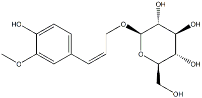 (Z)-3-(3-메톡시-4-히드록시페닐)-2-프로페닐β-D-글루코피라노시드 구조식 이미지