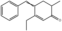 2-Cyclohexen-1-one,3-ethyl-6-methyl-4-(phenylmethylene)-(9CI) 구조식 이미지
