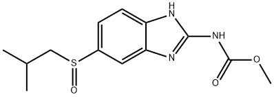 5(6)-isobutylsulfinyl-2-carbomethoxyaminobenzimidazole 구조식 이미지