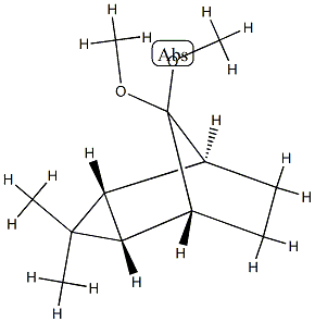 (1α,2α,4α,5α)-8,8-Dimethoxy-3,3-dimethyltricyclo[3.2.1.02,4]octane 구조식 이미지