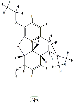 (5alpha,6alpha)-7,8-didehydro-4,5-epoxy-3-ethoxy-6-hydroxy-17,17-dimethylmorphinanium iodide Structure