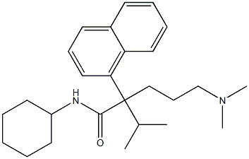 N-사이클로헥실-α-[3-(디메틸아미노)프로필]-α-(1-메틸에틸)-1-나프탈렌아세트아미드 구조식 이미지