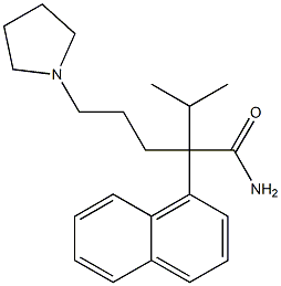 α-(1-Methylethyl)-α-(1-naphthalenyl)-1-pyrrolidinepentanamide Structure