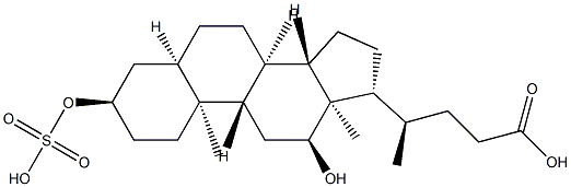(3a,5b,12a)- 12-hydroxy-Cholan-24-oic acid-3-(sulfooxy) 구조식 이미지