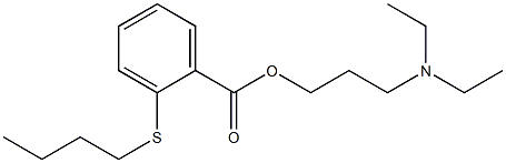 3-(디에틸아미노)프로필=o-(부틸티오)벤조에이트 구조식 이미지