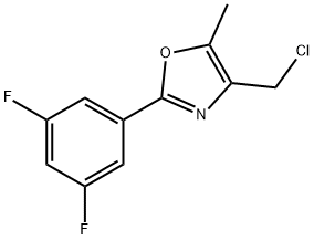 4-CHLOROMETHYL-2-(3,5-DIFLUORO-PHENYL)-5-METHYL-OXAZOLE 구조식 이미지