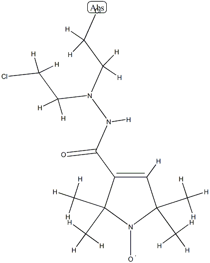 3-(bis-(2-chloroethyl)carbohydrazide)-2,2,5,5-tetramethylpyroline-1-oxyl 구조식 이미지